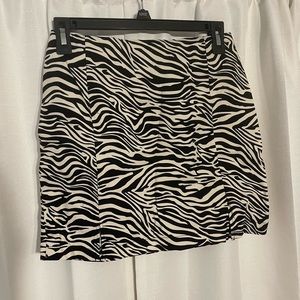 Zebra Print Mini Skirt